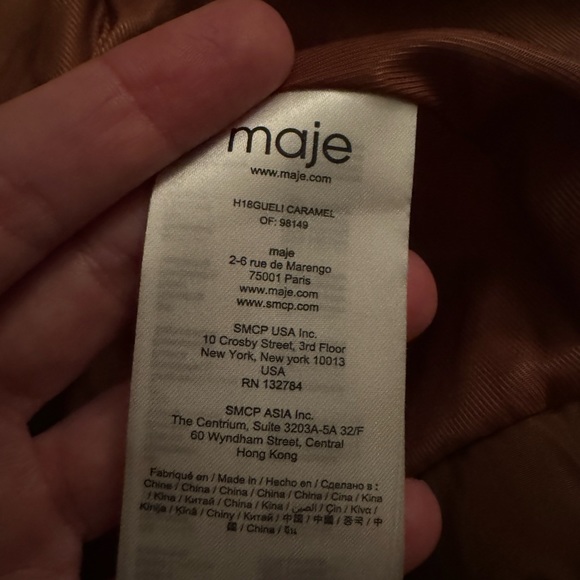 MAJE GUELI Cropped Brown Hooded Puffer - Picture 9 of 16